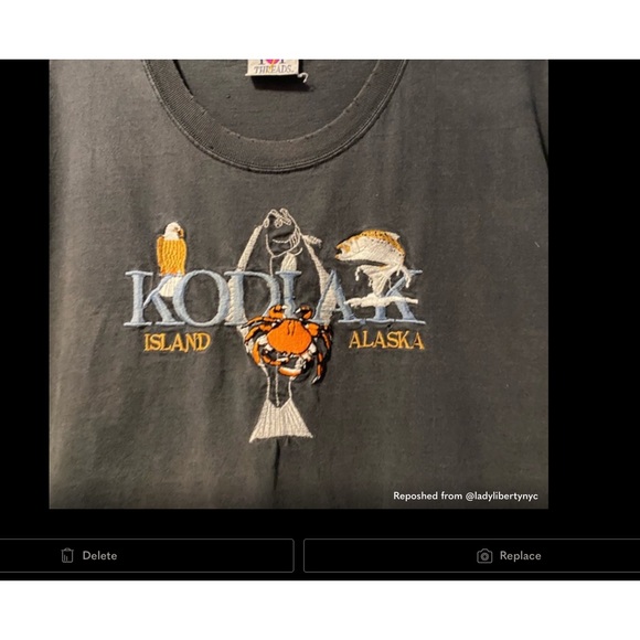 ☀️Kodak Island Alaska tee XL distressed - Picture 2 of 5